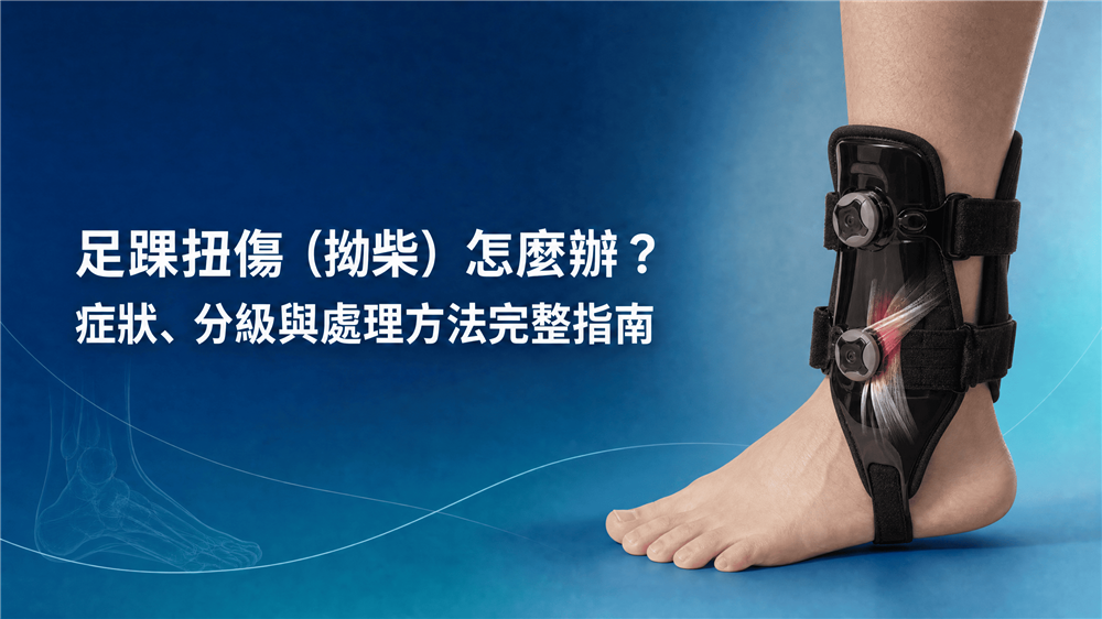 足踝扭傷與踝關節韌帶支撐示意